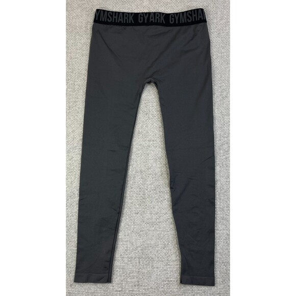 Gymshark Seamless Leggings Women's Medium Dark Gray High Waisted Workout Gym - Picture 3 of 7